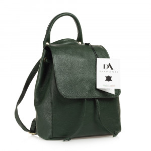 Rucsac dama din piele naturala DiAmanti Umberto Verde Scuro